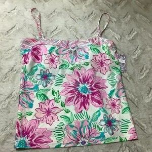 Nwt Stella Parker floral tankini with removeable straps size small